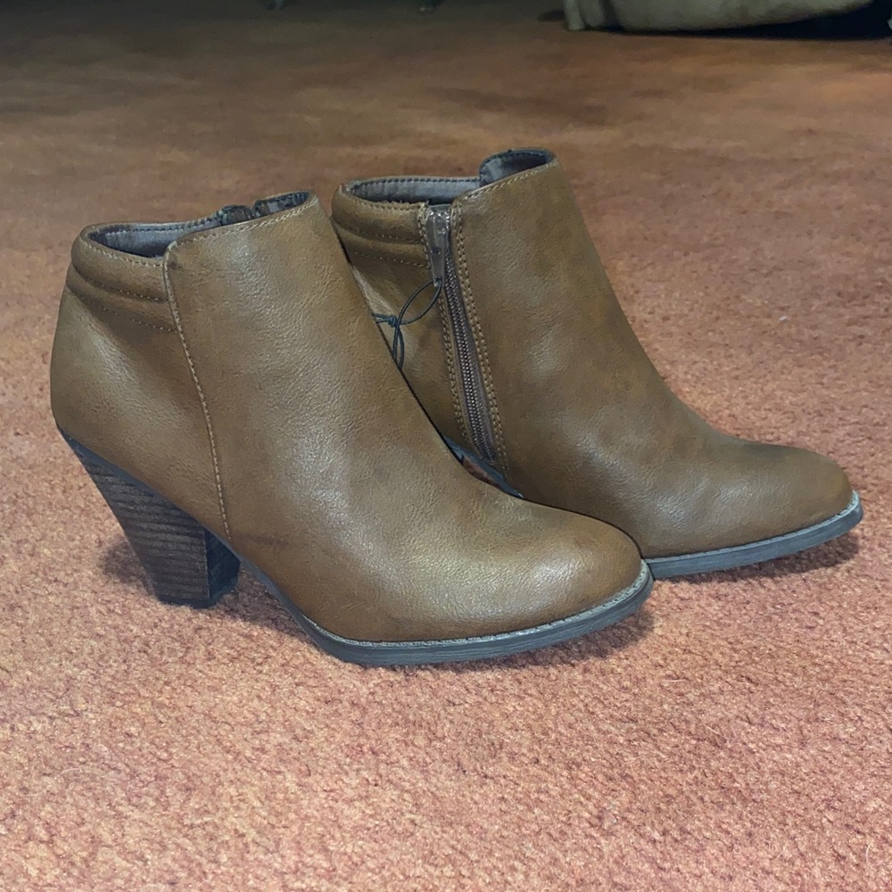 MIA Tan Ankle Booties
